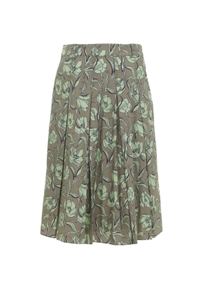 3.1 Phillip Lim floral-print pleated midi skirt - Neutrals