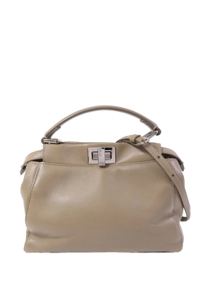Fendi Pre-Owned mini Peekaboo two-way calfskin tote bag - Brown