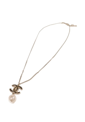 CHANEL Pre-Owned CC faux-pearl necklace - Gold