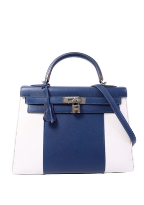 Hermès Pre-Owned 32 Kelly leather tote bag - Blue