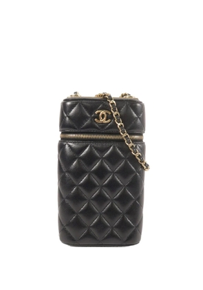 CHANEL Pre-Owned quilted-leather phone-case shoulder bag - Black
