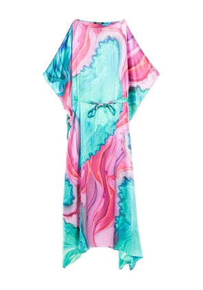 Roberto Cavalli belted printed midi dress - Green
