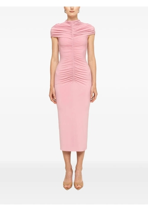 NISSA ruched midi dress - Pink