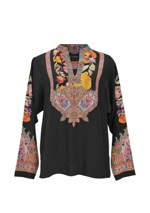 Etro Vintage printed silk blouse - Black