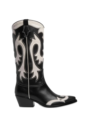 Sartore contrast-panel western boots - Black