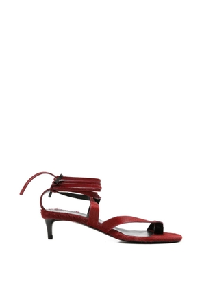 KHAITE Pre-Owned Aimee tie-fastening sandals - Red