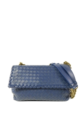 Bottega Veneta Pre-Owned intrecciato chain-link shoulder bag - Blue