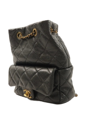 CHANEL Pre-Owned CC turn-lock leather backpack - Black