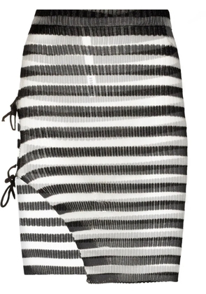 A. ROEGE HOVE Ivy sheer striped miniskirt - Black