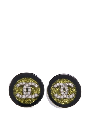 CHANEL Pre-Owned CC glitter earrings - Silver
