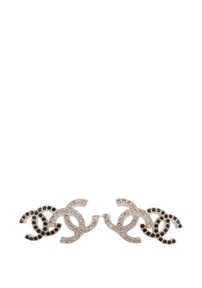 CHANEL Pre-Owned CC crystal earrings - Silver