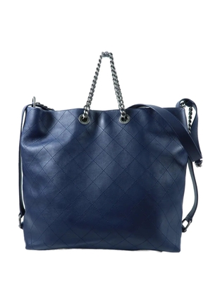 CHANEL Pre-Owned CC diamond-quilted shoulder bag - Blue
