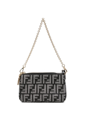 Fendi Pre-Owned Baguette FF-pattern mini shoulder bag - Blue