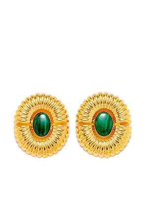 DESTREE embossed stud earrings - Green