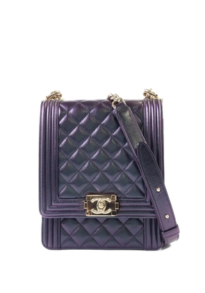 CHANEL Pre-Owned Boy Chanel quilted shoulder bag - Purple