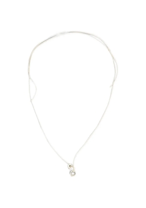Paura hammered-effect ring-pendant necklace - Silver