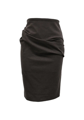 Brunello Cucinelli Vintage draped pleated skirt - Brown