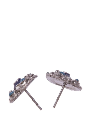 CHANEL Pre-Owned CC heart earrings - Silver
