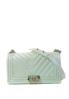 CHANEL Pre-Owned chevron-quilted shoulder bag - Green