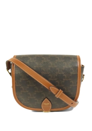 Celine Pre-Owned Folco Triomphe canvas shoulder bag - Brown