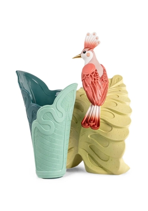 Lladró Utopical bird-motif vase - Green