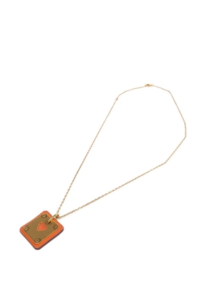 Hermès Pre-Owned 2022 As de Coeur leather necklace - Gold