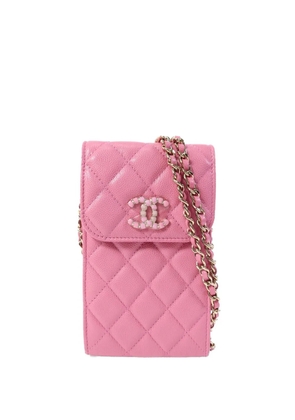 CHANEL Pre-Owned CC diamond-quilted shoulder bag - Pink