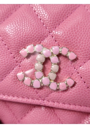 CHANEL Pre-Owned CC diamond-quilted shoulder bag - Pink