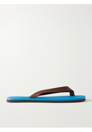 Auralee - Leather Flip-Flops - Men - Blue - US 7