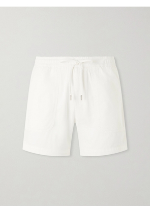 Mr P. - Straight-Leg Cotton Drawstring Shorts - Men - White - 28