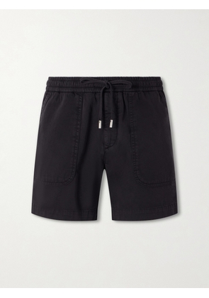 Mr P. - Straight-Leg Cotton Drawstring Shorts - Men - Black - 28
