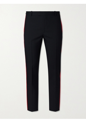 McQueen - Slim-Fit Straight-Leg Pleated Wool Trousers - Men - Black - IT 48