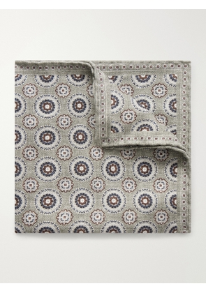 Brunello Cucinelli - Printed Silk Pocket Square - Men - Multi
