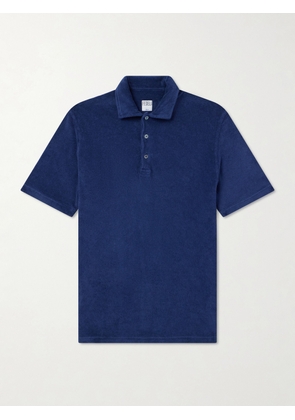 FEDELI - Mondial Cotton-Terry Polo Shirt - Men - Blue - IT 46