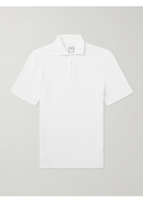 FEDELI - Mondial Cotton-Terry Polo Shirt - Men - White - IT 46