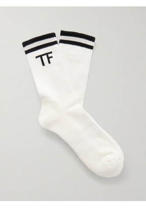 TOM FORD - Ribbed Cotton-Blend Socks - Men - White - S