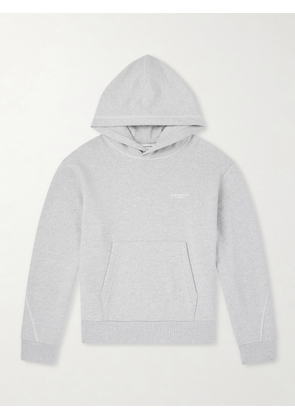 Givenchy - Logo-Embroidered Cotton-Jersey Hoodie - Men - Gray - XS