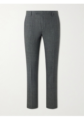 Sunspel - Straight-Leg Pleated Linen Suit Trousers - Men - Green - UK/US 30