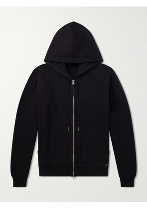 TOM FORD - Slim-Fit Cotton-Jersey Zip-Up Hoodie - Men - Black - IT 44