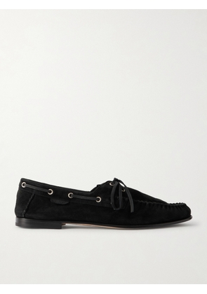 TOM FORD - Theo Suede Boat Shoes - Men - Black - EU 41