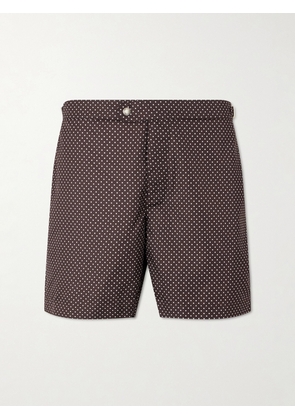 Mr P. - Straight-Leg Polka-Dot Swim Shorts - Men - Brown - XS