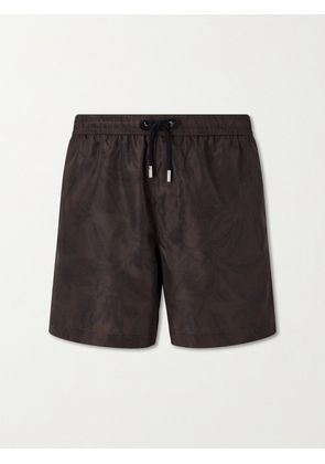 Mr P. - Straight-Leg Floral-Print Swim Shorts - Men - Brown - XS