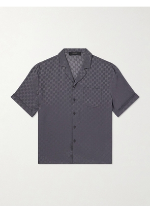 Gucci - Bowling GG Supreme Jacquard Silk-Twill Shirt - Men - Gray - IT 48