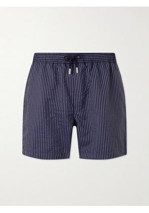 Mr P. - Navi Striped Straight-Leg Swim Shorts - Men - Blue - XS