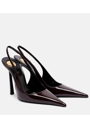 Saint Laurent Vendome 110 patent leather slingback pumps