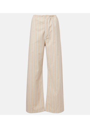 Maison Margiela Striped cotton wide-leg pants