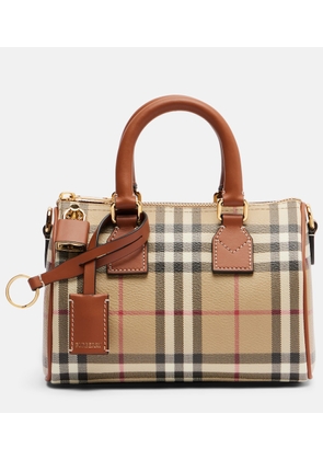 Burberry Burberry Check leather-trimmed bowling bag