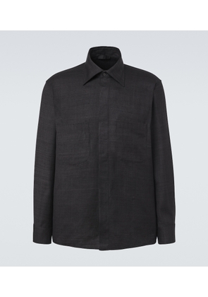 Saman Amel Regis silk shirt jacket