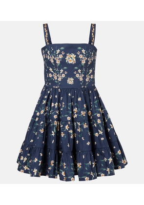 Agua by Agua Bendita Lima floral cotton minidress