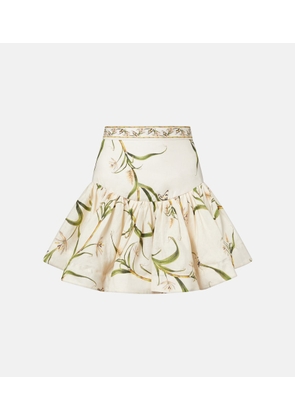 Agua by Agua Bendita Jacarina printed linen miniskirt